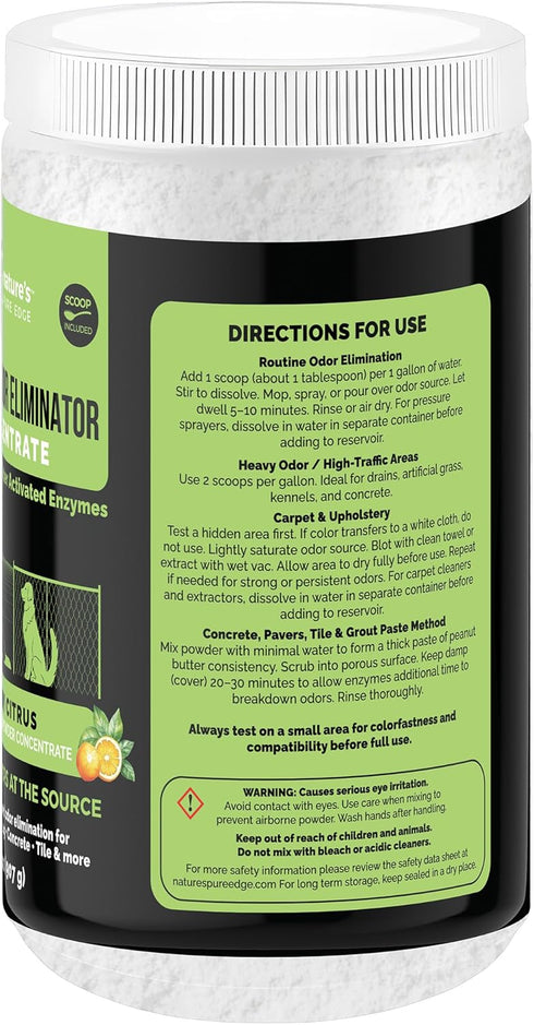 86 Nature's Pure Edge Enzyme Powder Concentrate Makes Gallons - Professional Use for Kennel and Pet Odor Elimination