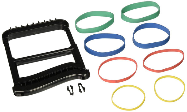 Rolyan Basic Ergonomic Hand Exerciser - Strengthening Device for Fingers, Hands, and Thumbs with 4 Pairs of Rubber Bands