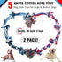 Dog Rope Toys for Large Dogs - Heavy Duty Indestructible Chew Toy, 3 Feet 5 Knots for Tug of War and Teeth Cleaning