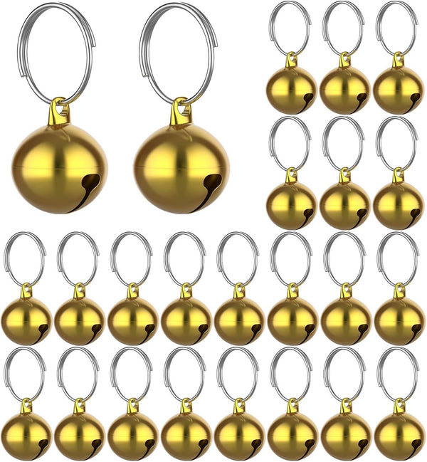 24 Sets Mixed Color Cat Bells for Pet Collar Pendant Accessories for Cats and Dogs