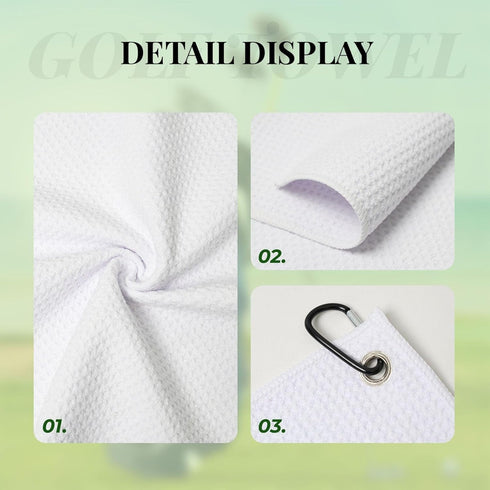 Cghjklzxv 24"X16" Tasty Bacon Strips Quick Dry Golf Towel with Carabiner - Absorbent Sports Towel for Men & Women