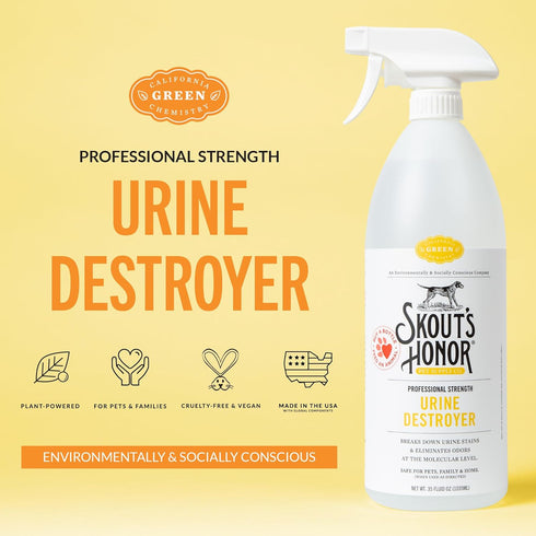 35 oz Skout's Honor Dog Urine Destroyer, Professional Strength, Plant-Powered, Cruelty-Free Urine Eliminator