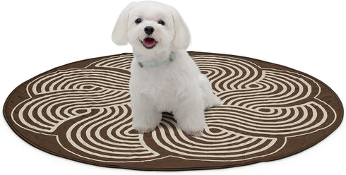 2ct 36") Paw Inspired Round Designer Dog Pads | Premium Washable Pee Pads | Reusable Puppy Pads for Potty Training