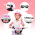 Kids Bike Basket for Girls and Boys, Bicycle Basket with Bell, Stickers, Sunglasses, and Wheel Spokes Accessories
