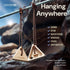 2 pack 3 Portable Hangboard Rock Climbing, Triangular Wooden Climbing Fingerboard with Multi-Depth Pockets, Finger
