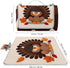 LZQPOEAS (58.3" 58.3"), Maple Leaf Dark Brown Turkey Picnic Blanket Outdoor, Square Foldable Lightweight Waterproof