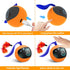 Migipaws Interactive Cat Ball Toy Set, Automatic Rolling Chase Ball with Fluffy Tail, Rechargeable (Orange)