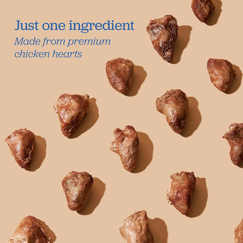 Downtown Barkery Freeze Dried Dog Treats, Single Ingredient, Low Calorie, All Natural, Freeze Dried Chicken Hearts, 4 Oz