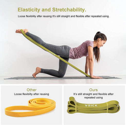 VEICK Resistance Bands for Working Out, Exercise Bands, Workout Bands, Pull Up Assistance Bands, Long Heavy Stretch Bands Set for Men and Women, Power Weight Gym at Home Fitness Equipment by VEICK