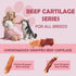 ASMPET Dog Treats Bones, Chicken & Duck Wrapped Beef Cartilage, Rawhide Free & Grain Free Dog Snacks