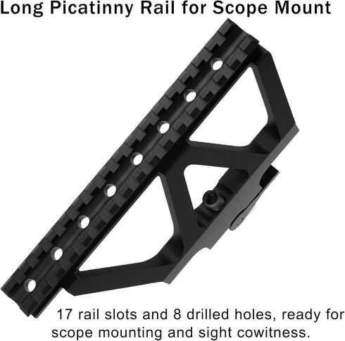 Side Scope Mount - Quick Detach Scope Mount Side Picatinny Rail for Red Dot Optic Scope