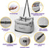 25 lbs BurgeonNest Dog Car Seat for Small Dogs up to - Washable Pet Booster Seat with Safety Leash & Storage Pockets
