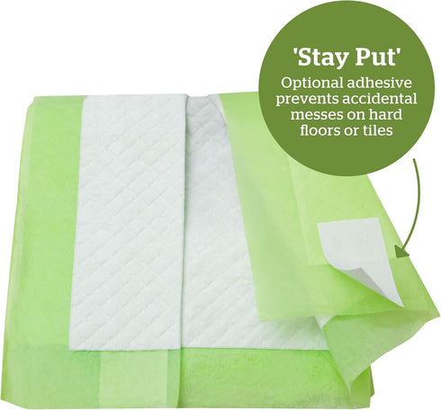 Pogi's XL Dog Training Pads with Adhesive Sticky Tabs, 20-Count, 24x35in, Plant-Based Puppy Pee Pads for Extra Large