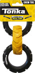 Tonka Rubber 3-Ring Tug Dog Toy, Lightweight and Durable, 7.5 Inches for Medium/Large Breeds