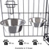PETMAKER Stainless-Steel Hanging Pet Bowls, Large Feeder Dishes for Dogs & Cats, Set of 2, 48oz Each