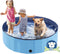 Eooqi Foldable Dog Pool, Portable Pet Bath Tub and Kiddie Swimming Pool,