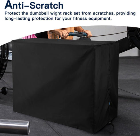 Xxerciz Dumbbell Rack Cover, Dust Cover for Marcy and Cap Barbell Two Tier Dumbbell Rack, Portable Case