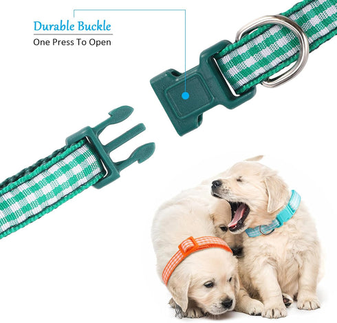 14pcs Adjustable Whelping Puppy Collars, Soft Nylon ID Collars for Puppy Small Dogs, Perfect for Litter