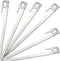 Heavy Duty Camping Tent Stakes, Metal Tarp Spikes and Inflatable Tent Pole Pins (6 Pack)