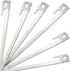 Heavy Duty Camping Tent Stakes, Metal Tarp Spikes and Inflatable Tent Pole Pins (6 Pack)