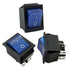 Unlorspy 3Pcs KCD4 Rocker Switch DPST 4 Pins 2 Position (ON Off) Boat