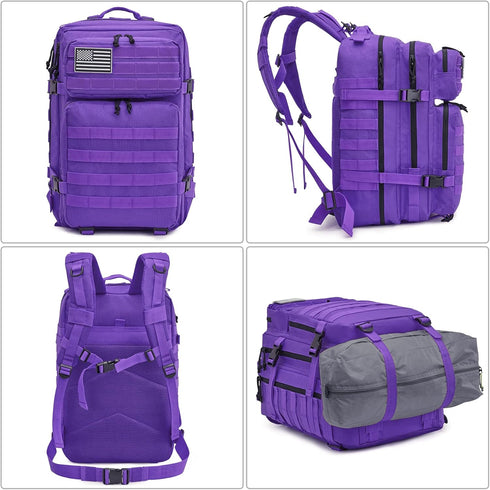 G4Free 40L Military Tactical Backpack - 3 Day Assault Survival Molle Pack, Bug Out Bag, Fishing Rucksack