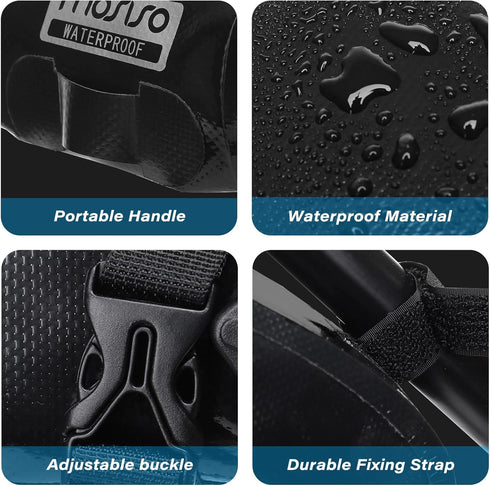 MOSISO Bike Saddle Bag, Waterproof Bike Seat Bag for Cycling Accessories, 2L Portable Under Seat Pouch