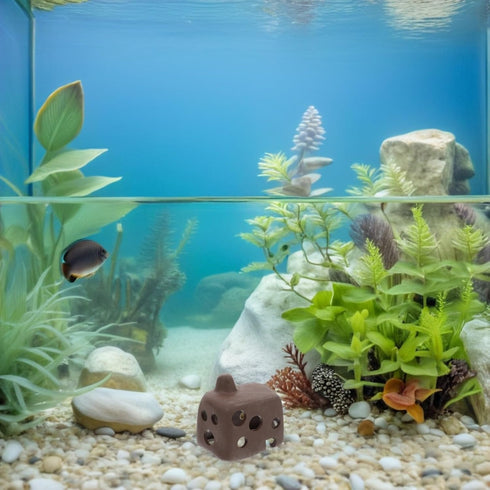 3pcs SOLUSTRE Aquarium Fish Cave Shelter with Multiple Holes Ceramic Betta Fish and Shrimp Hiding House for Breeding