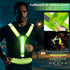 LED Reflective Light Up Safety Running Vest - High Visible Adjustable Gear for Biking, Walking at Night