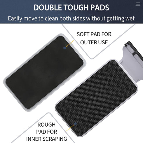 4 Inch Pawfly Aquarium Strong Magnetic Brush Stain Cleaner with Detachable Stainless Steel Scraper and Non-Slip Handle