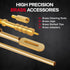 Universal Gun Cleaning Kit, Rifle Cleaning Set with Reinforced Brass Rods, Brass Jags and Slotted Tips