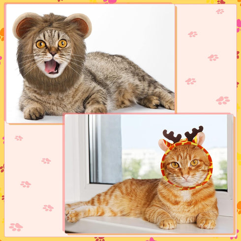 5 Pcs Cat Hat - Adorable Costume Bunny Hat with Ears for Cats and Small Dogs, Party Accessory Headwear