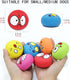 (6 Latex Dog Chewing Squeaky Ball Toys Face Fetch Play Toy for Puppy Small Medium Pets Dog cat PCS(C))