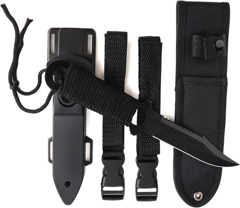 GASHER Scuba Diving Knife with Leg Straps and Sheath, Lightweight Razor Sharp Diving Equipment