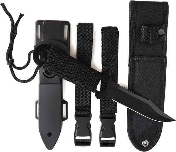 GASHER Scuba Diving Knife with Leg Straps and Sheath, Lightweight Razor Sharp Diving Equipment