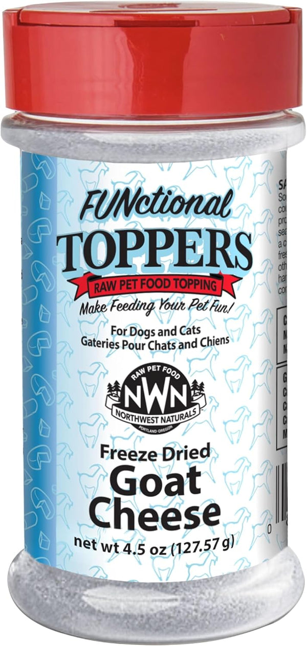 Northwest Naturals Freeze-Dried Goat Cheese Functional Topper for Dogs & Cats - 4.5 Oz