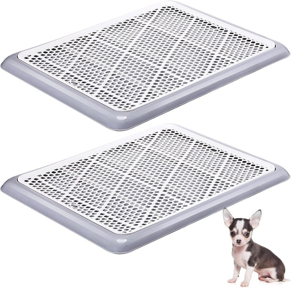 Mifoci 2 Pcs Dog Potty Tray Mesh Puppy Training Pad Holder Floor