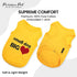Parisian Pet Dog T-Shirt - “Small Dog Big Heart” Embroidered, 100% Cotton, Sleeveless Vest for Small Dogs, Size S