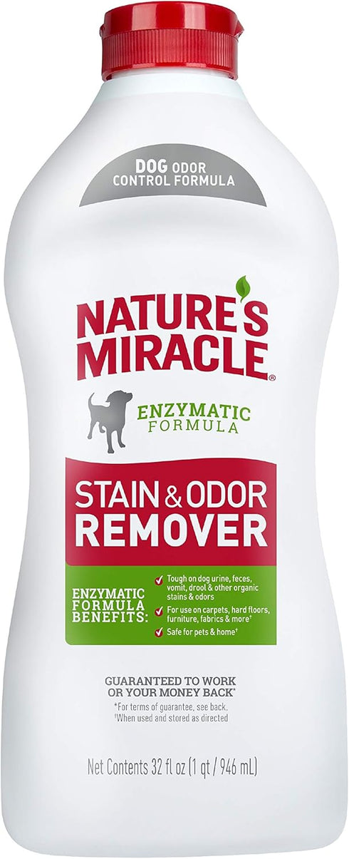 Nature's Miracle Stain and Odor Remover Dog 32 Ounces, Odor Control Formula,