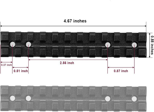 Picatinny Rail Mount for 10/22 - 11 Slots for Red Dots, Scopes, Magnifiers