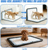 Risirica Holder,25"x35" 4 Pee Pad Holder for Dogs,Silicone Dog Puppy Pad Non-Slip Silicone Puppy Pad Holder with Tower