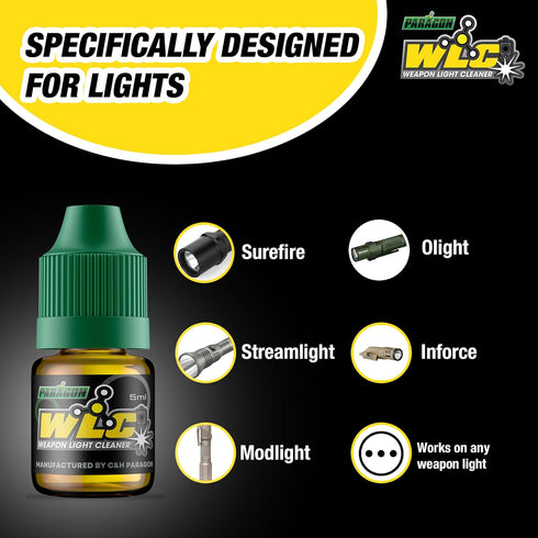 C+H Paragon WLC Tactical Flashlight Cleaner Wipes - Restore Your Weapon Light Performance
