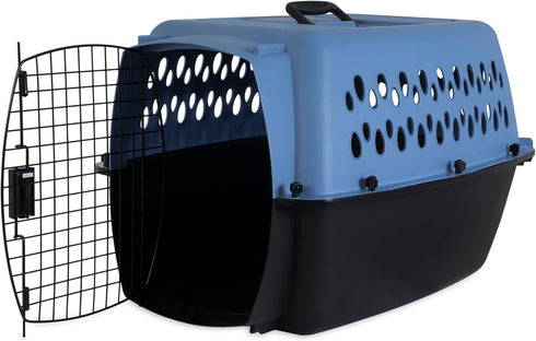 Petmate Pet Porter Fashion Dog Kennel, 26", Parisian Blue & Black, for Pets 20-25lbs, Made in USA