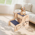 Jinhxofs 2 Dog Stairs, Pet Steps, Wooden Stairs, Small Animal Handrail, Non-Slip Mat, Suitable for Dogs and Cats, Bed