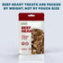 4 Oz FOUR LEAF ROVER Beef Heart Dog Treats - Grass Finished New Zealand Beef Heart - Raw Freeze Dried Single