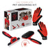Complete Professional Pet Grooming Kit - Hair Removal Tool Brush Gloves, Self Cleaning Slicker Brush, Pro Grooming Comb