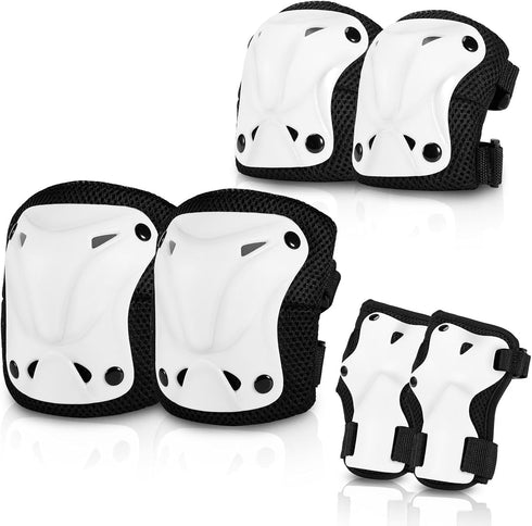 SKT HP Protective Gear for Adults, Knee Pads, Elbow Pads, Wrist Guards for Inline Skating and Biking