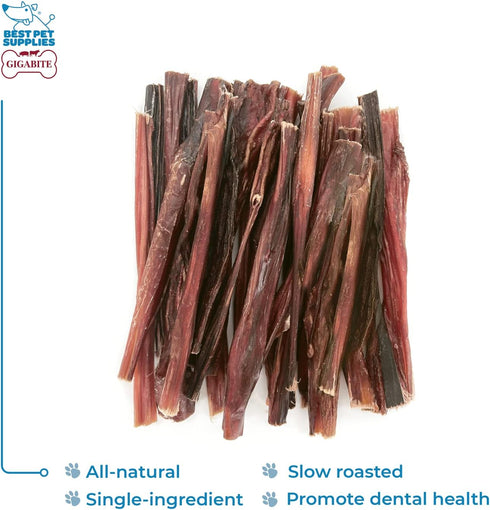 GigaBite 6 Inch Slim Odor-Free Bully Sticks, 25 Pack, All Natural Beef Pizzle Dog Treat