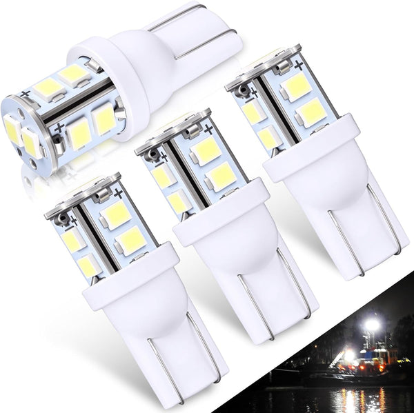 Aurelema 4 Pcs 906 LED Bulbs T10 Wedge Base Marine Boat Light