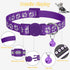 Taglory Reflective Cat Collar Breakaway with Bells, 2 Pack Adjustable 7.5-12.5 Inch, Purple for Girl Boy Pet